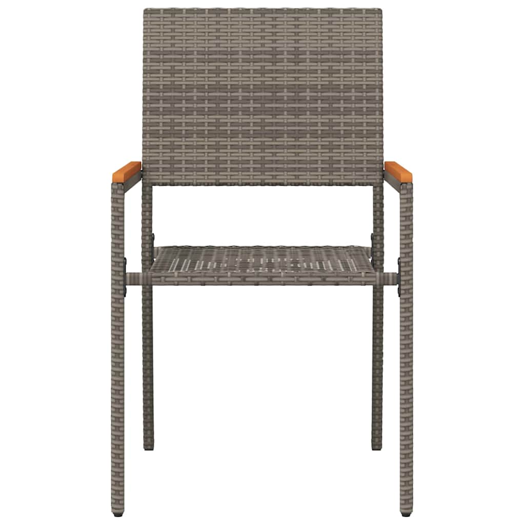 Garten Stapelstühle 2 pcs Grau, Braun